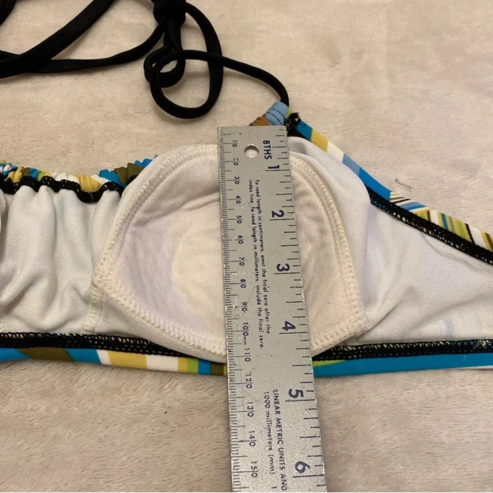 a.n.a Multicolor Striped Bikini Top